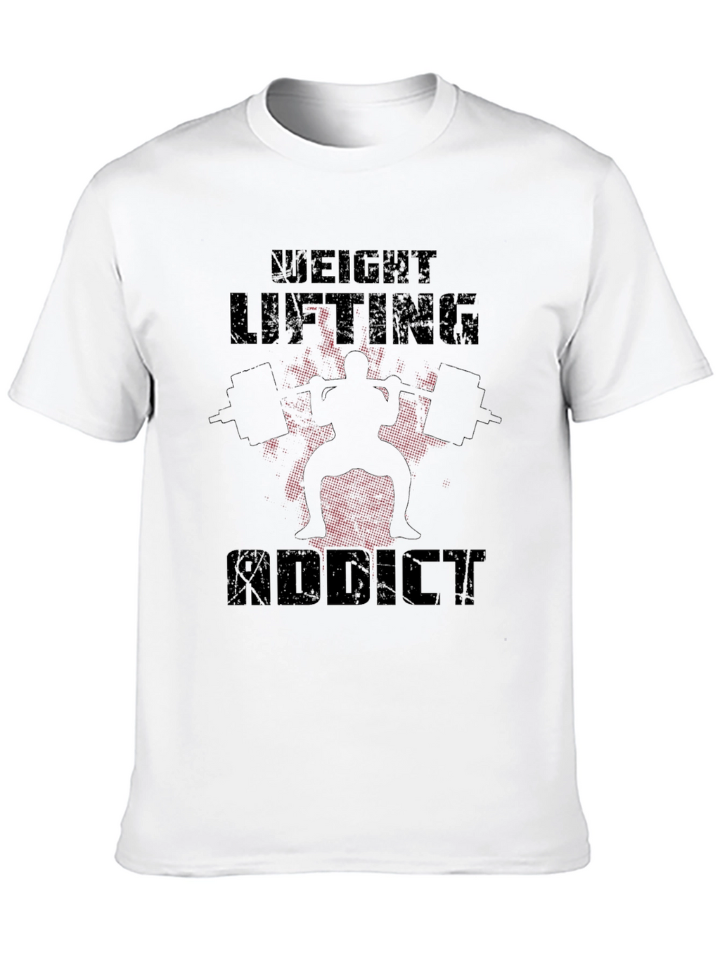 Weight Lifting Addict Black Graphic T-Shirt