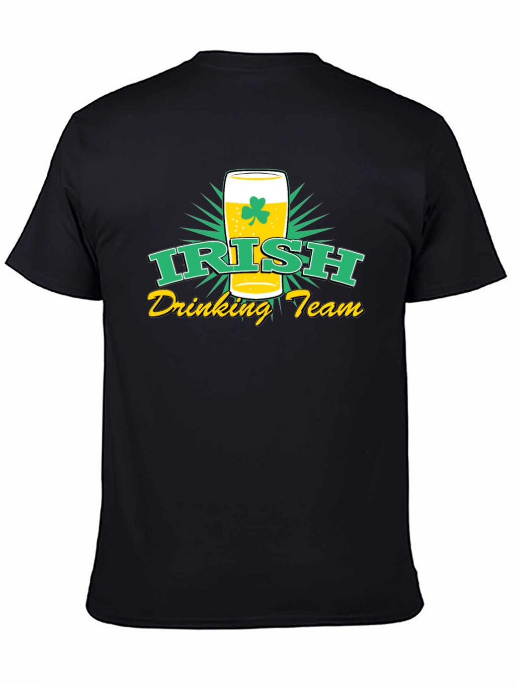 Irish Drinking Team Black Graphic T-Shirt