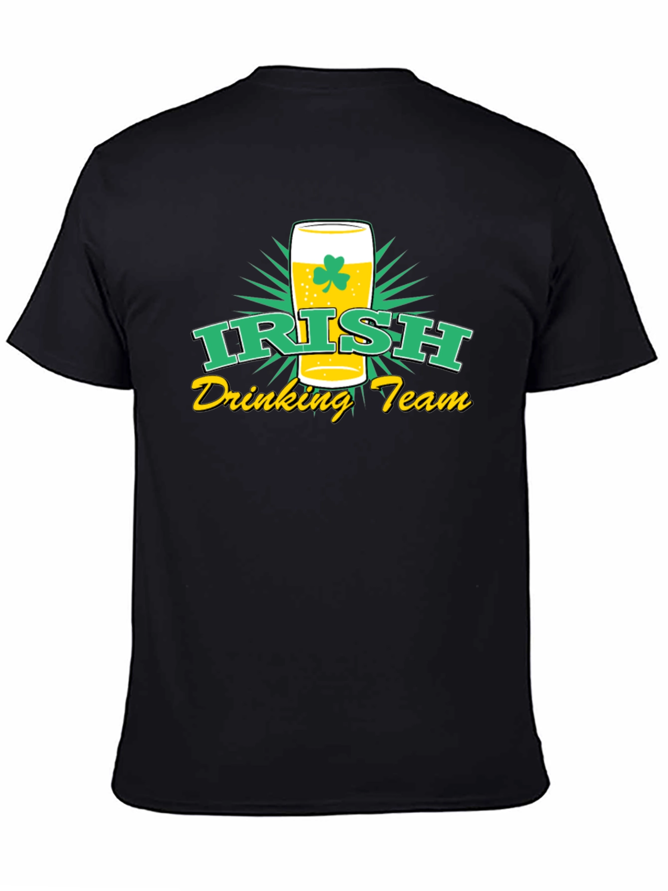 Irish Drinking Team Black Graphic T-Shirt