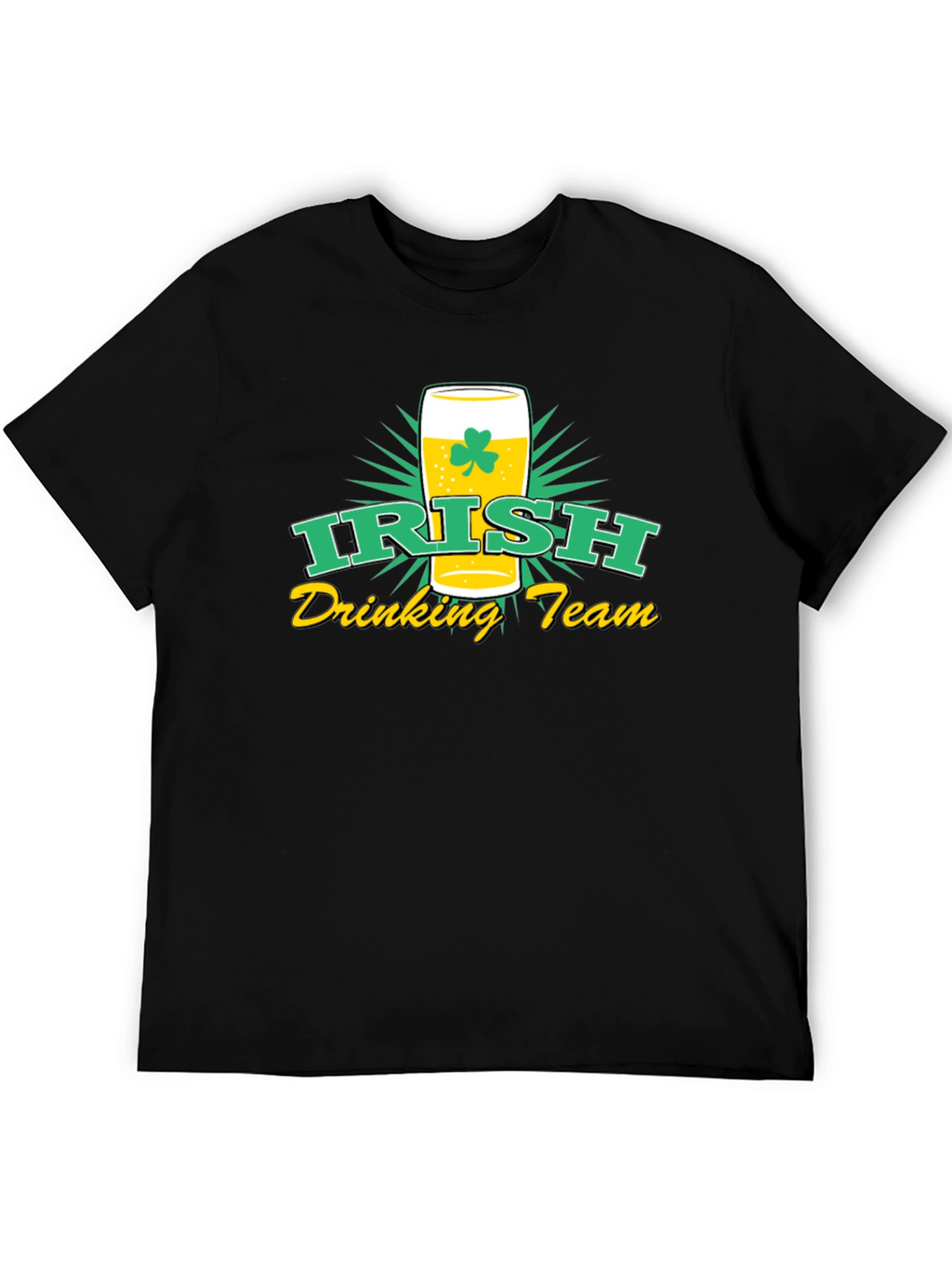 Irish Drinking Team Black Graphic T-Shirt