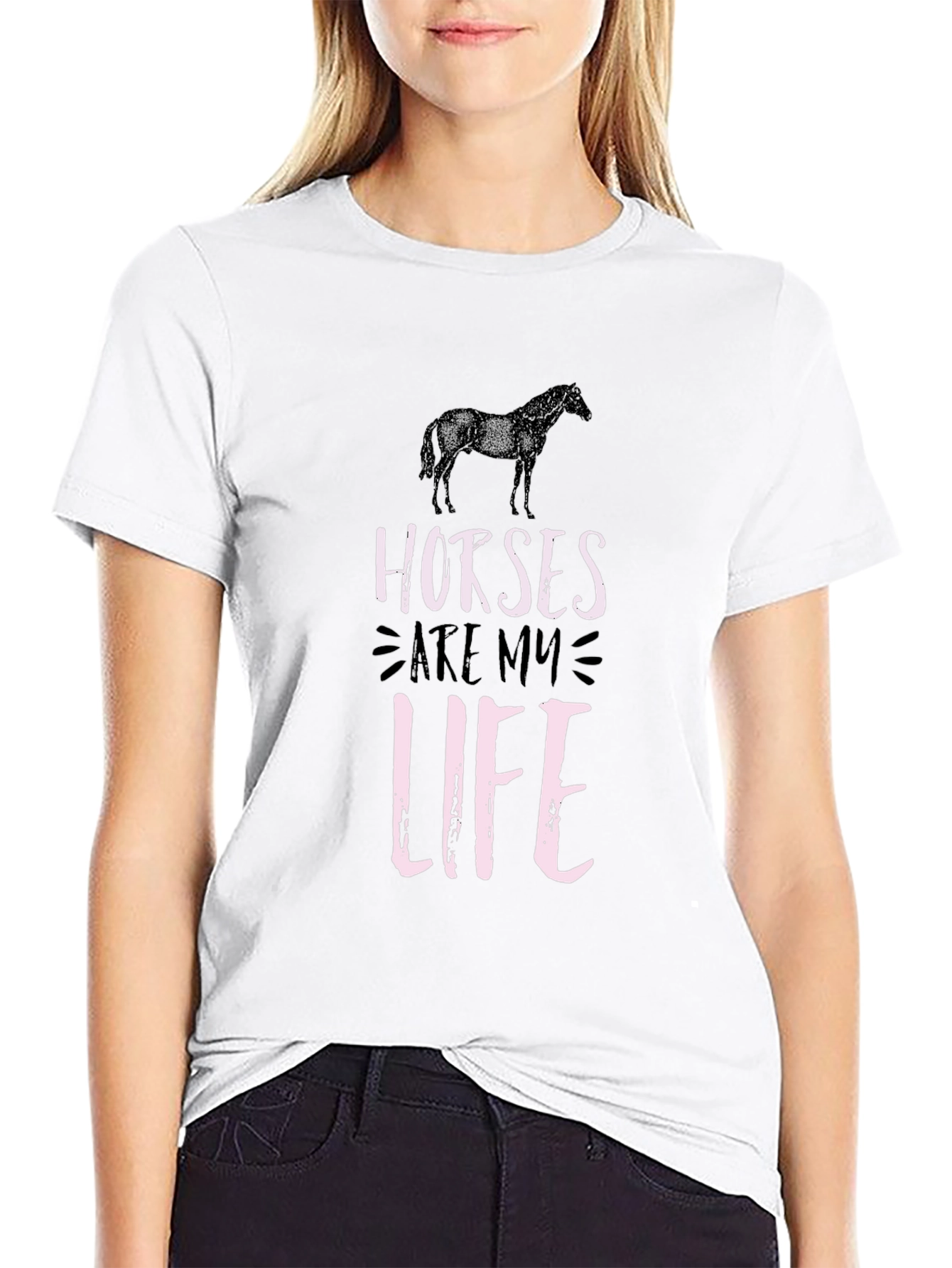Horses Are My Life Graphic T-Shirt