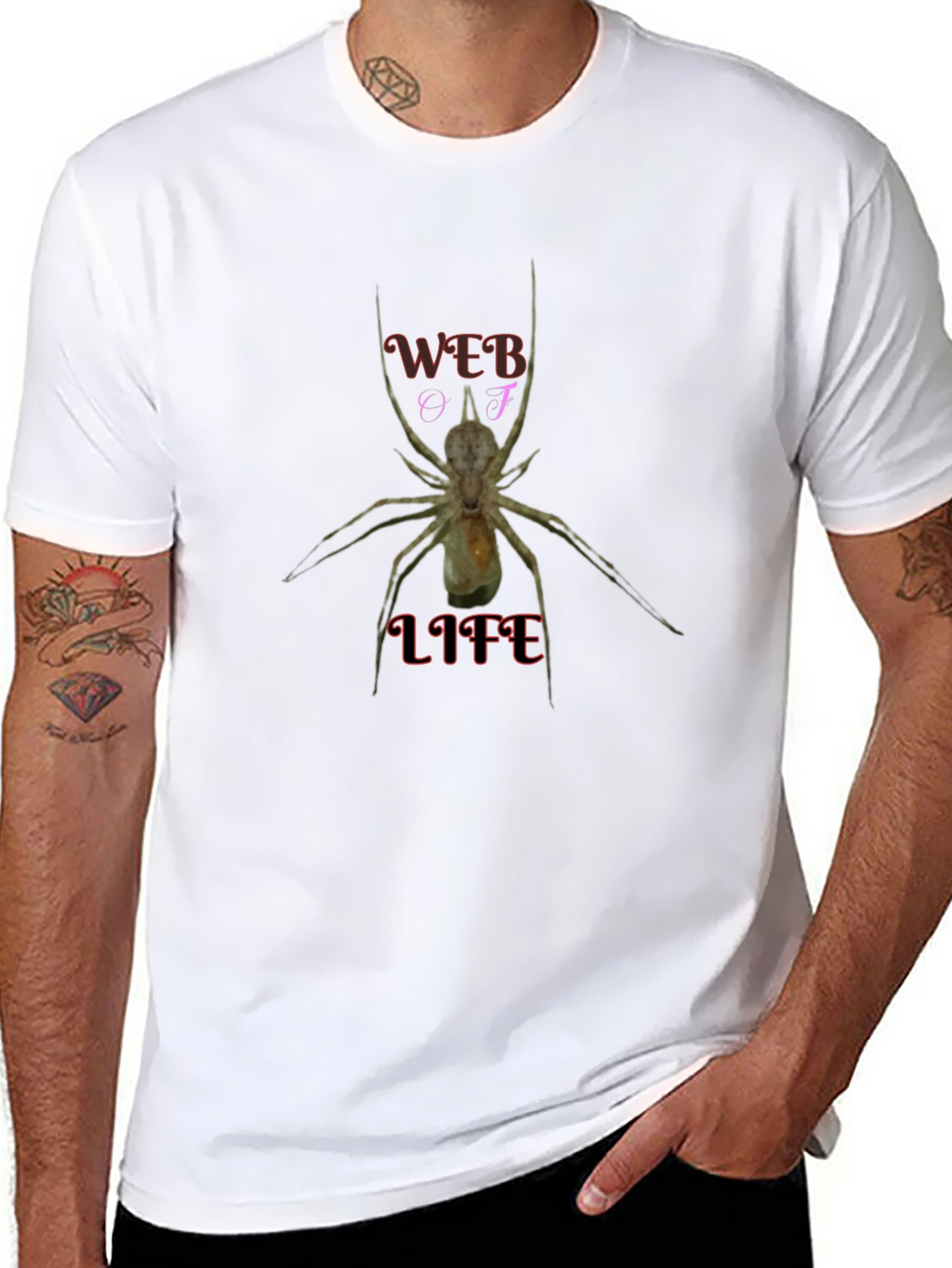 Web Of Life T-Shirt - Unique Spider Graphic
