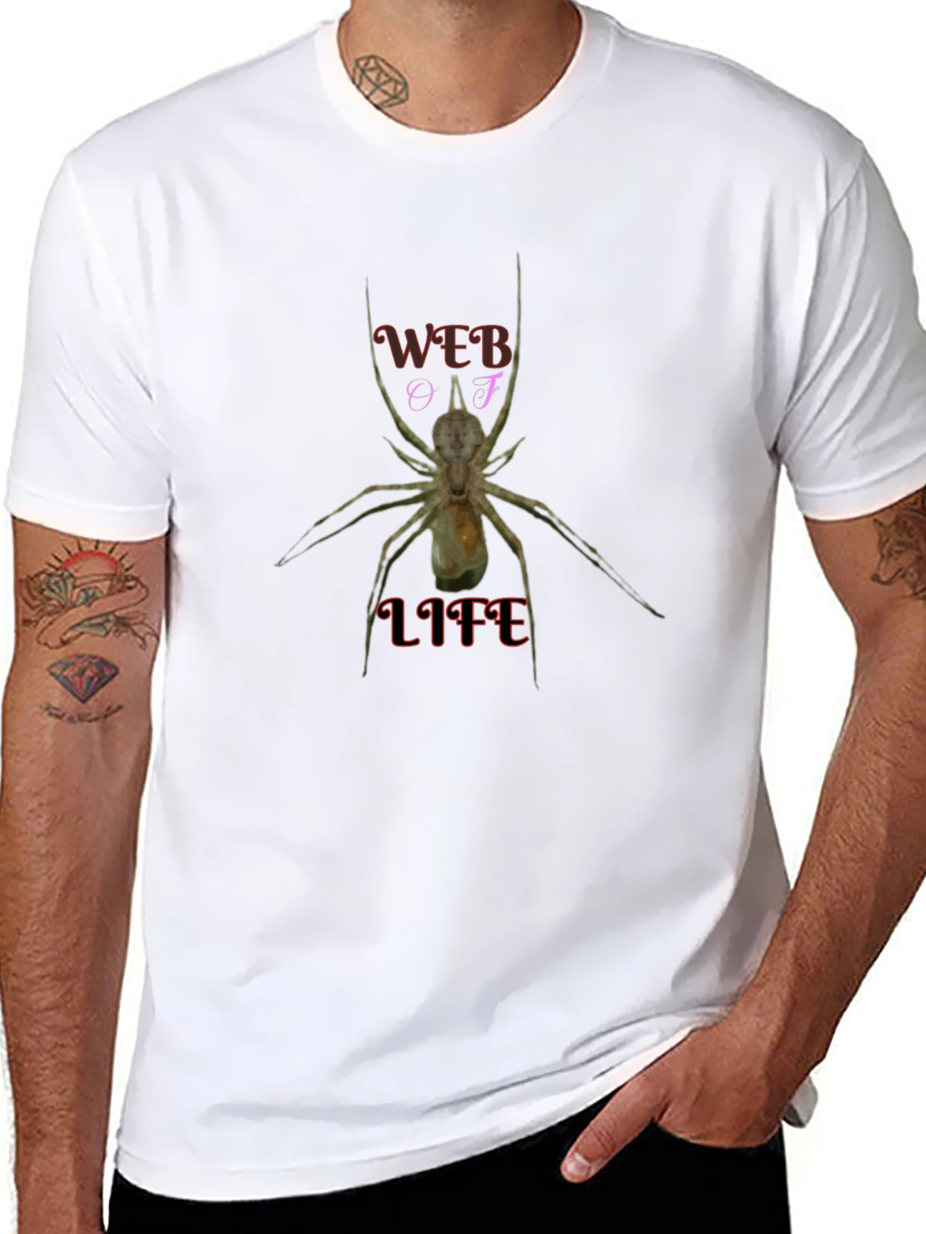 Web Of Life T-Shirt - Unique Spider Graphic
