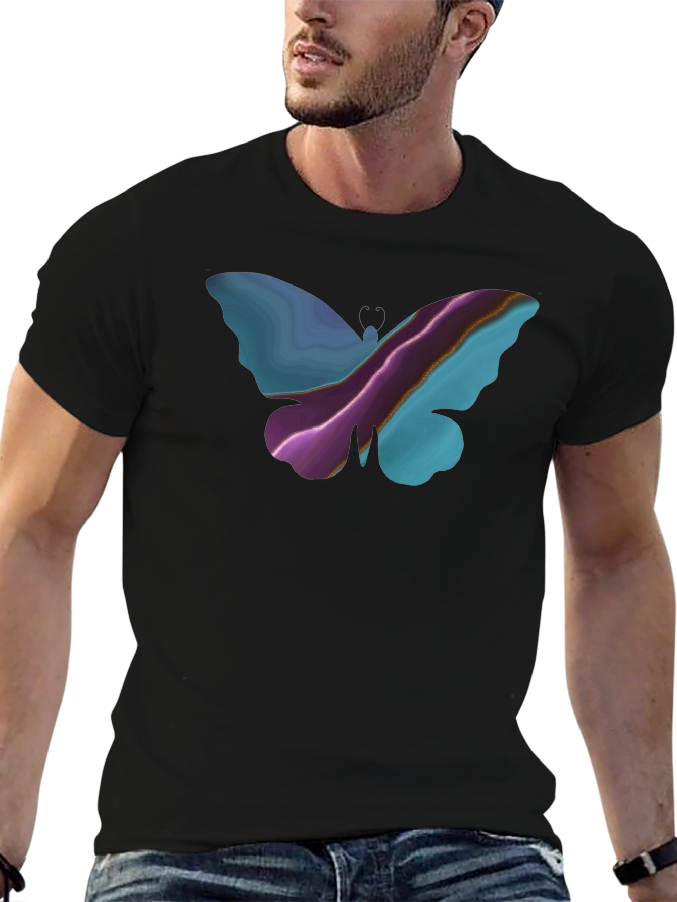 Butterfly Graphic Tee - Unique Artistic Design