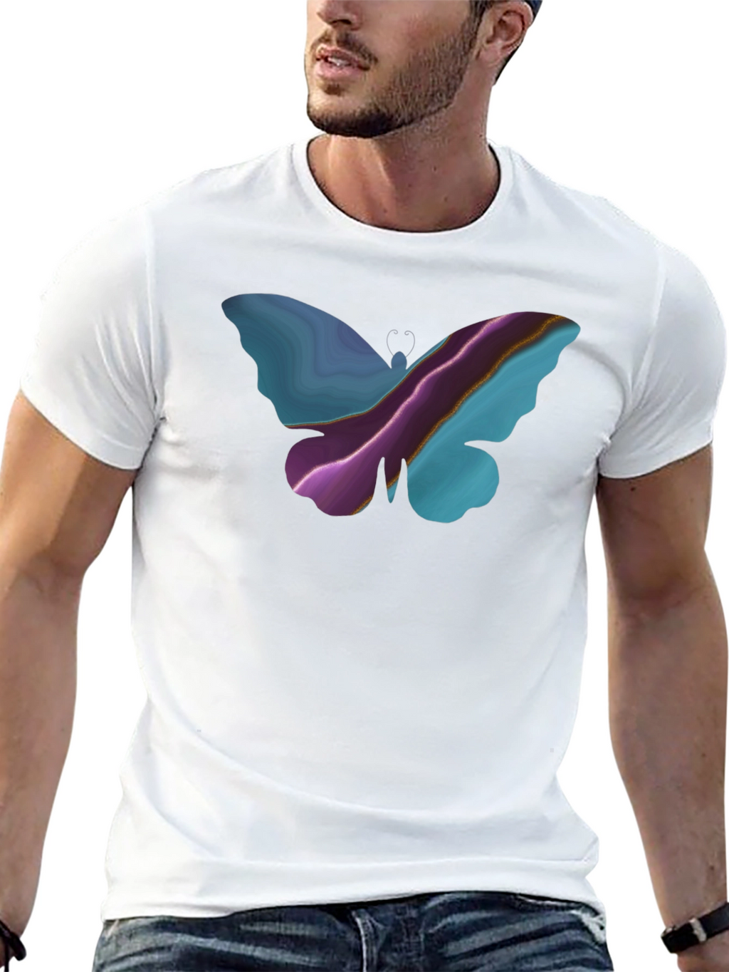 Butterfly Graphic Tee - Unique Artistic Design
