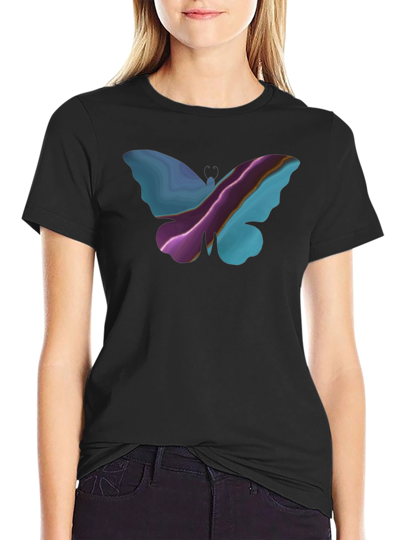 Butterfly Graphic Tee - Unique Artistic Design