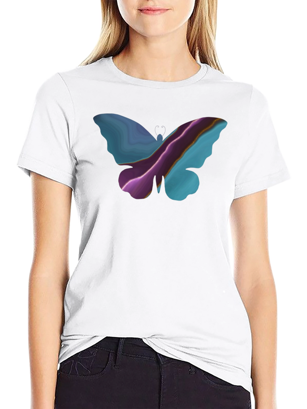 Butterfly Graphic Tee - Unique Artistic Design