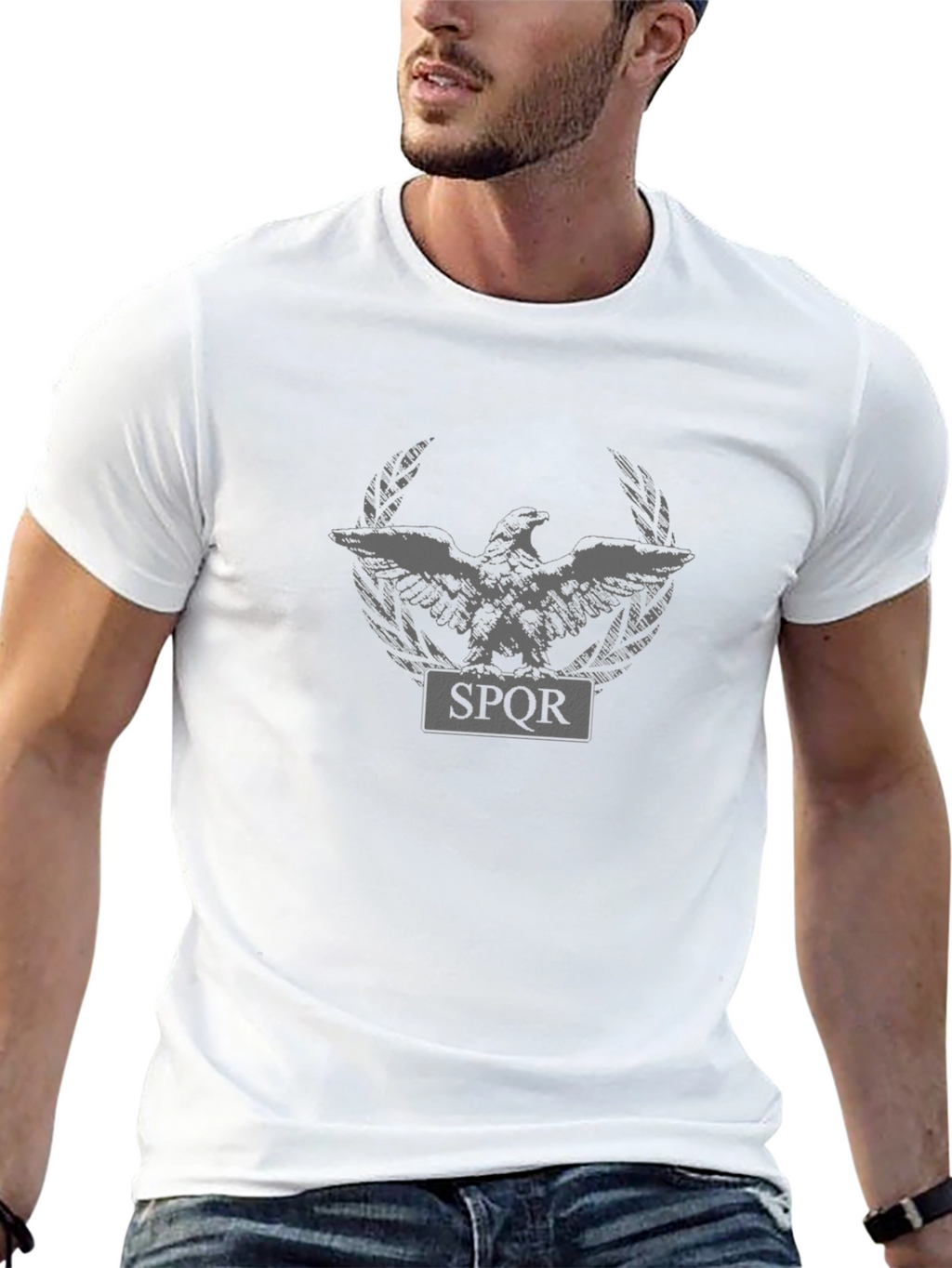 SPQR Roman Eagle Graphic T-Shirt
