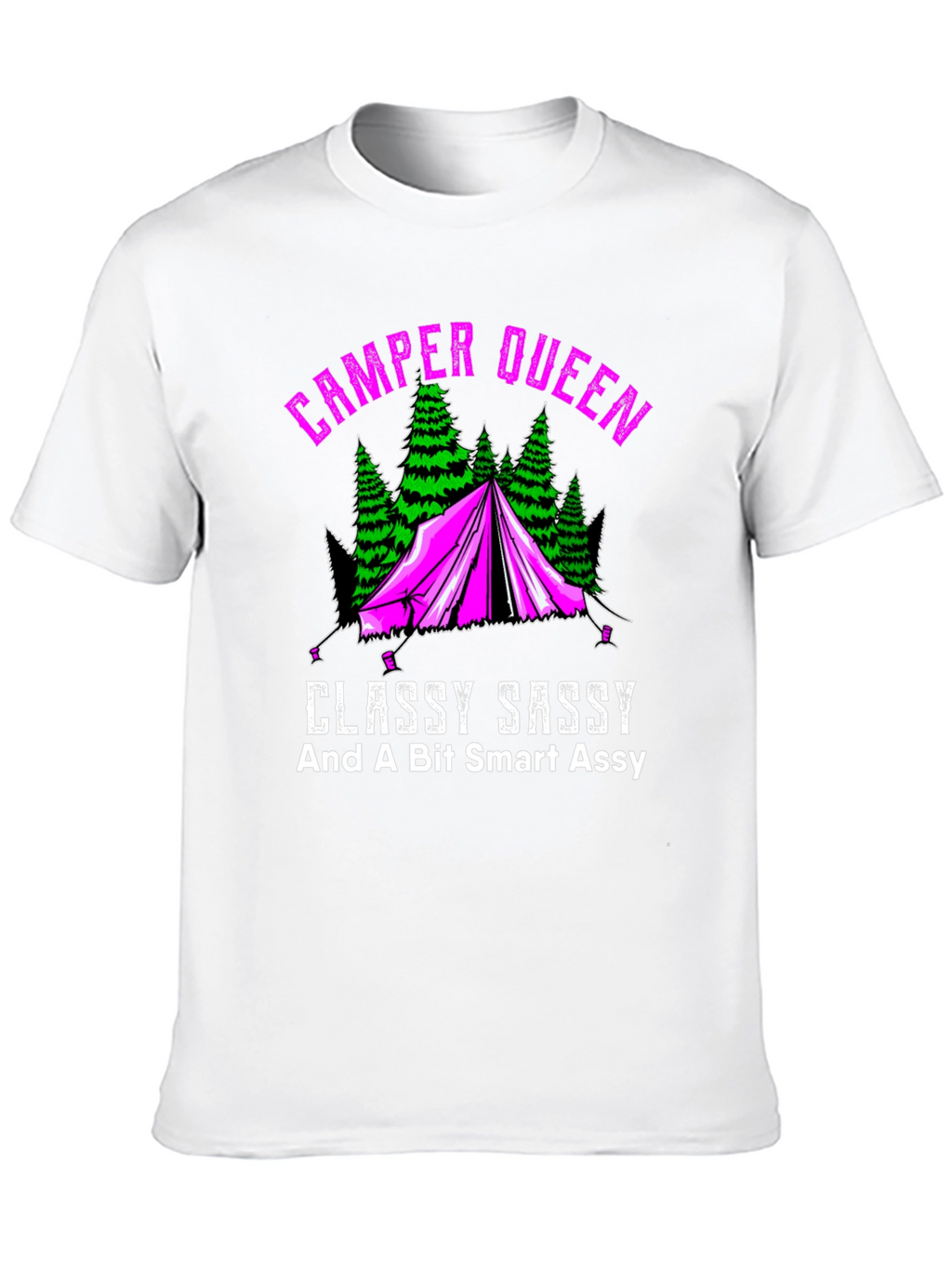 Camper Queen Graphic Tee - Classy Sassy Camping Shirt