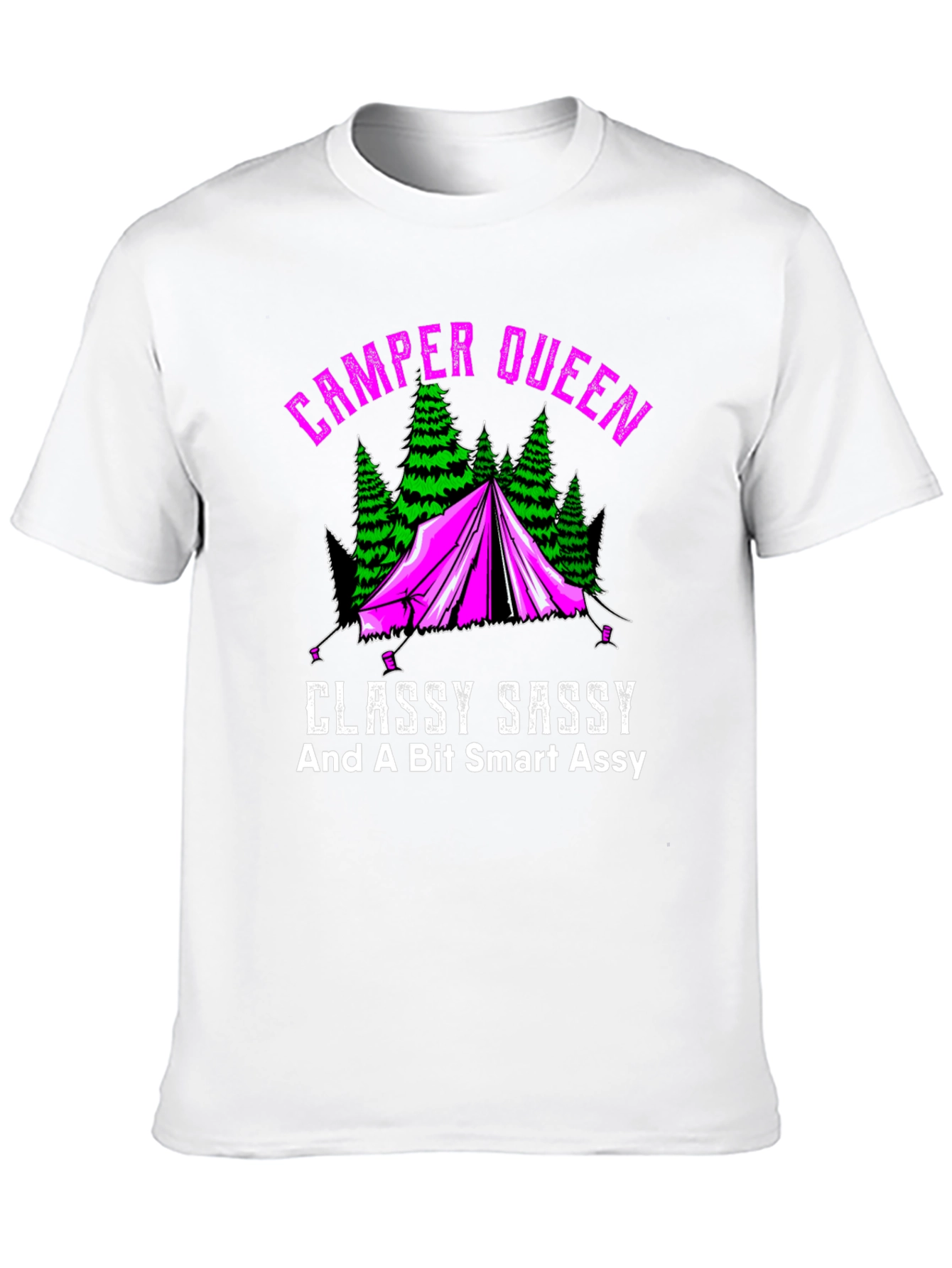 Camper Queen Graphic Tee - Classy Sassy Camping Shirt