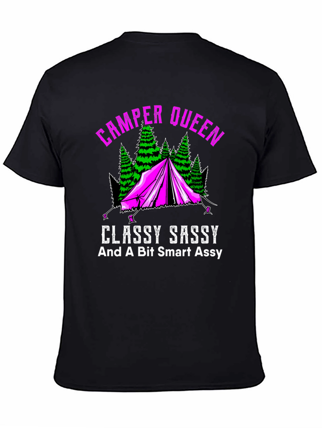 Camper Queen Graphic Tee - Classy Sassy Camping Shirt