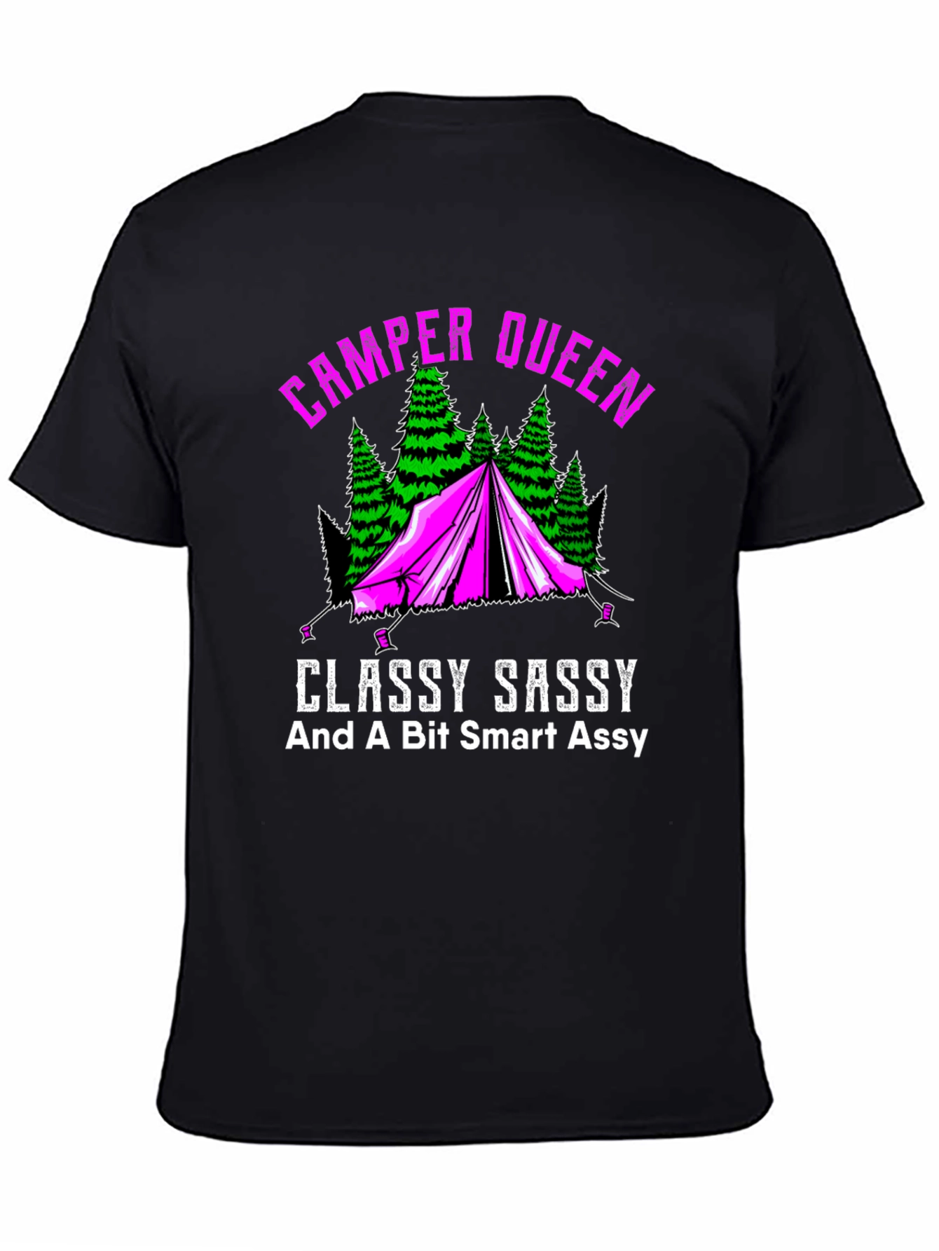 Camper Queen Graphic Tee - Classy Sassy Camping Shirt