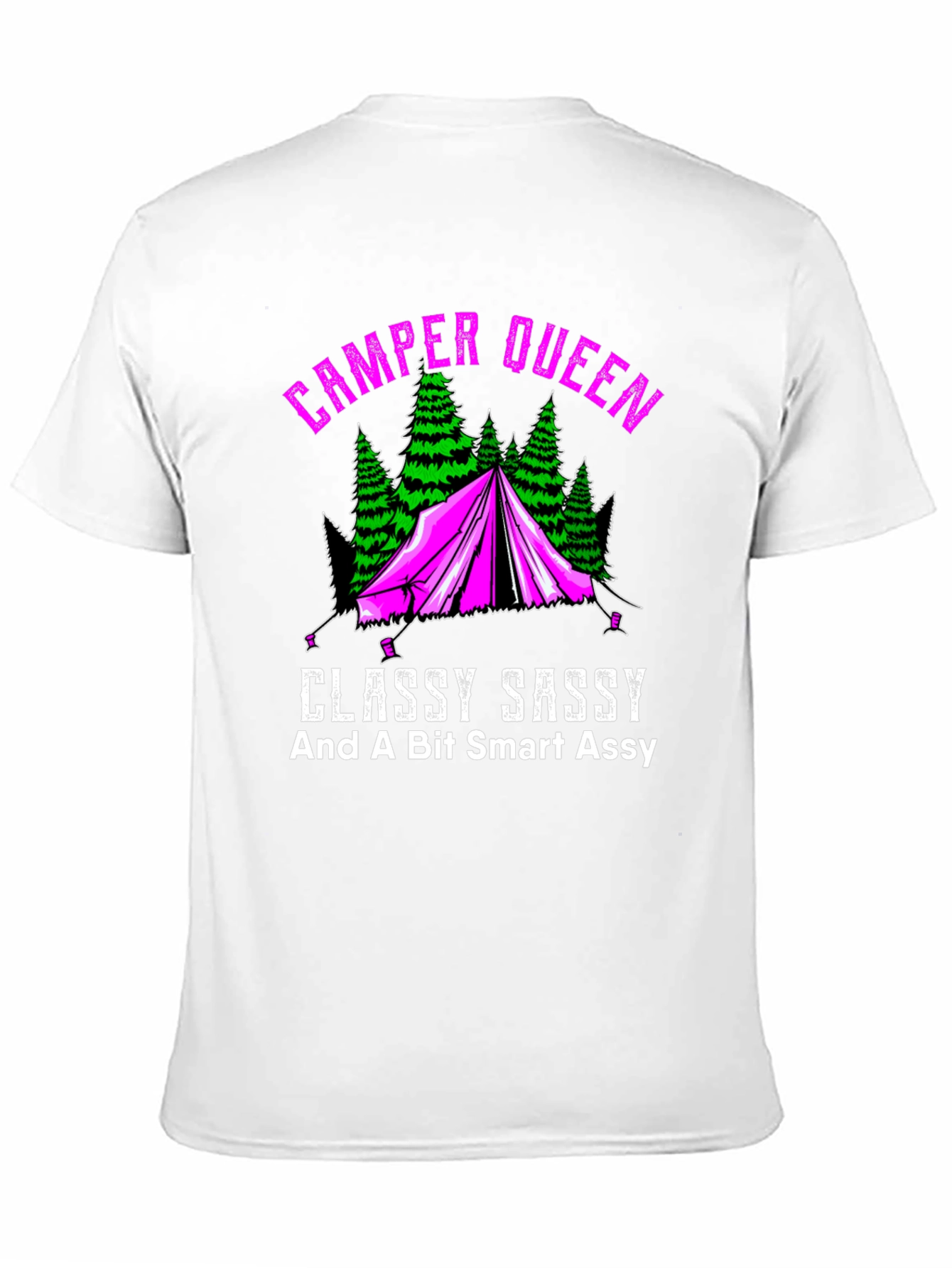 Camper Queen Graphic Tee - Classy Sassy Camping Shirt