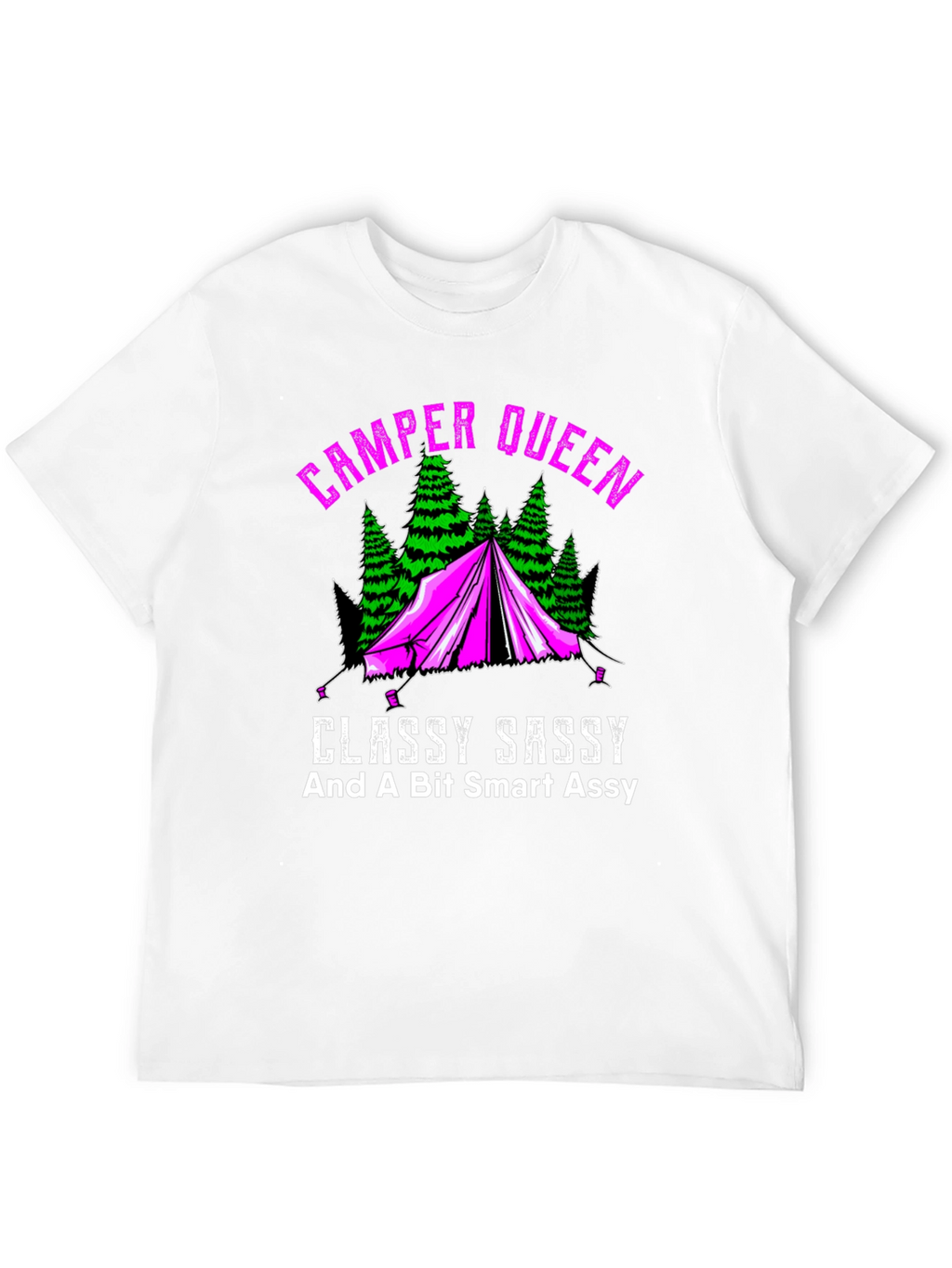 Camper Queen Graphic Tee - Classy Sassy Camping Shirt