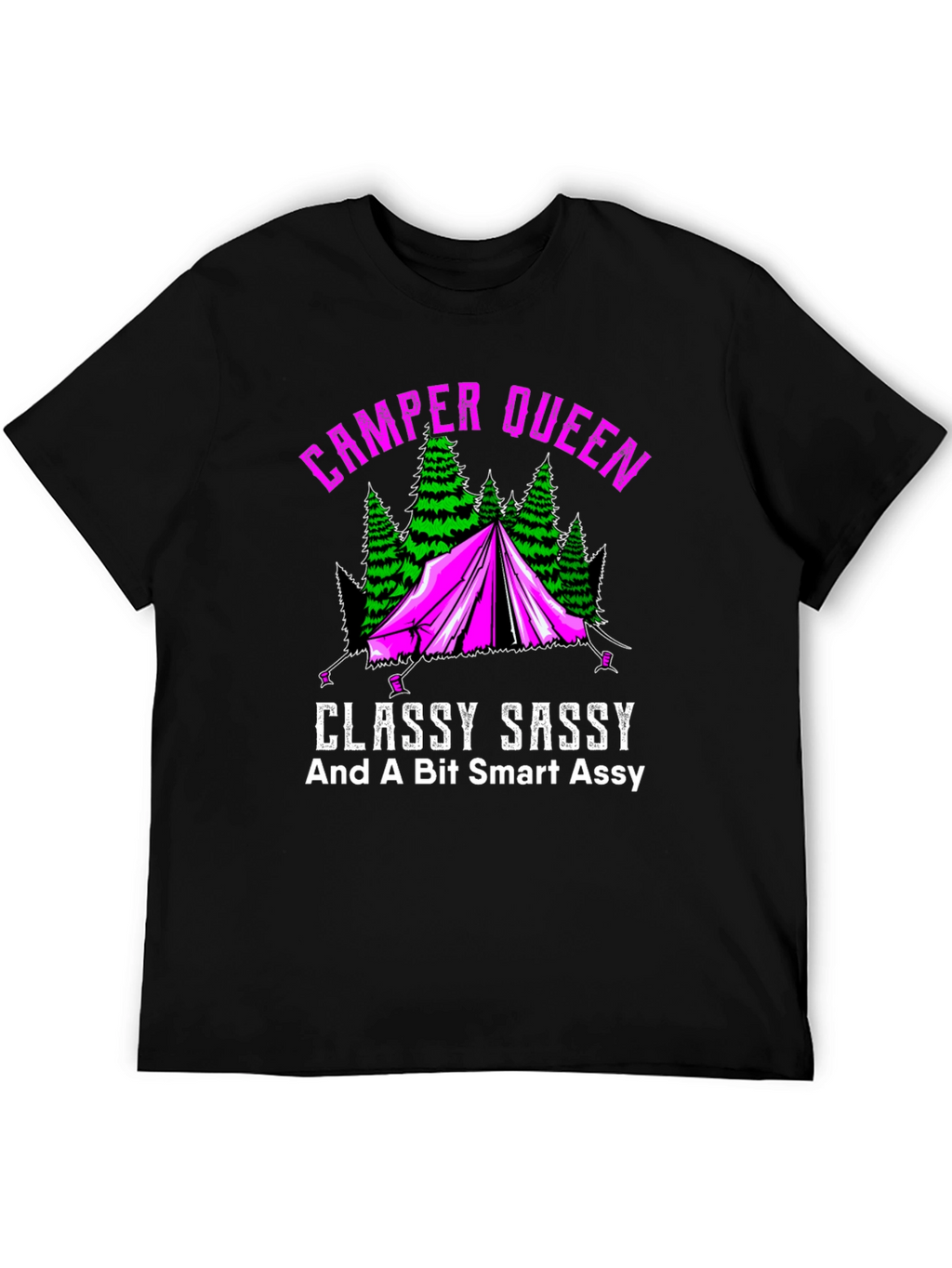 Camper Queen Graphic Tee - Classy Sassy Camping Shirt