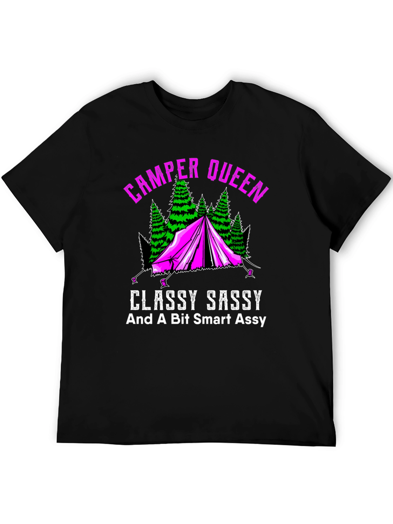 Camper Queen Graphic Tee - Classy Sassy Camping Shirt