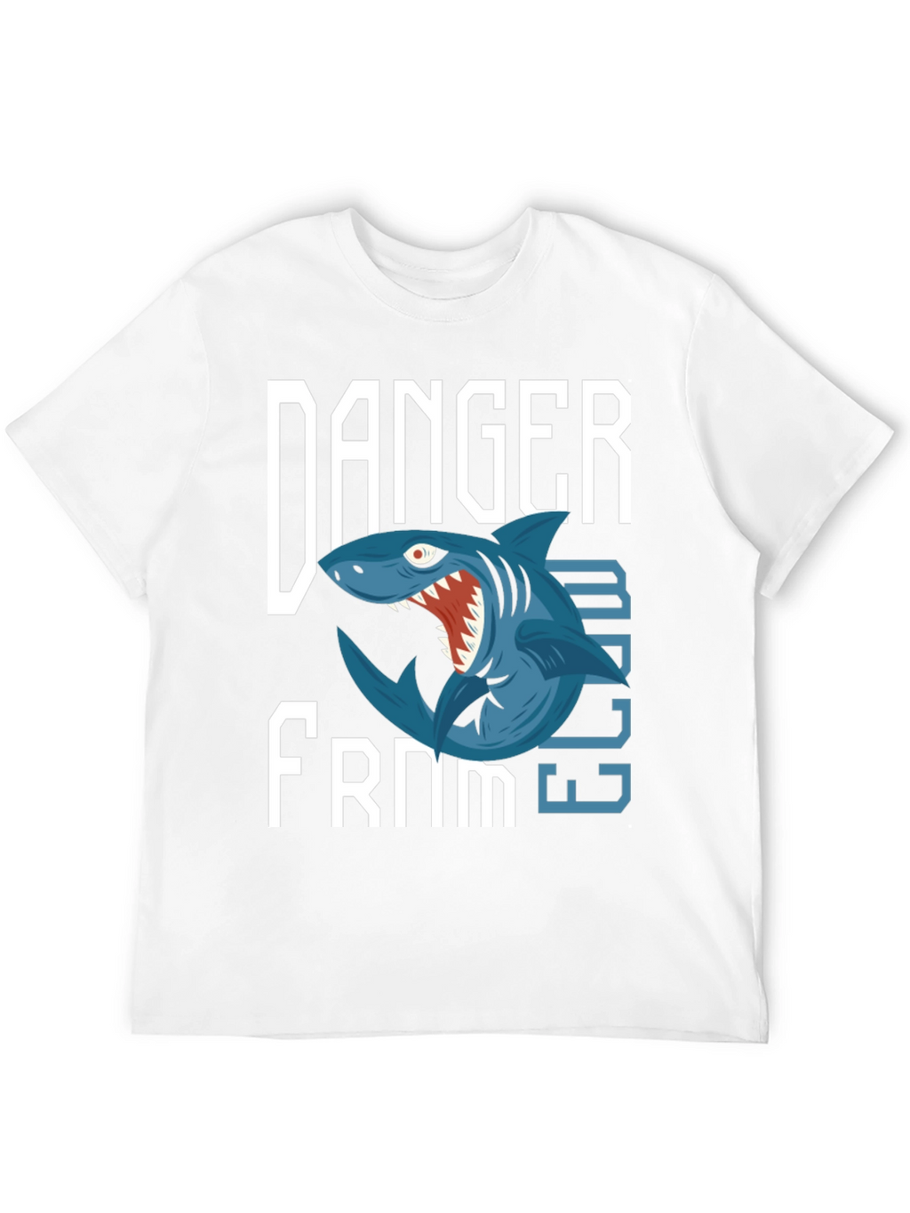 Danger From Below Shark Graphic T-Shirt