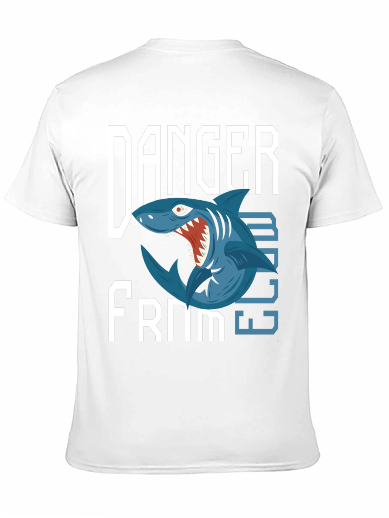 Danger From Below Shark Graphic T-Shirt