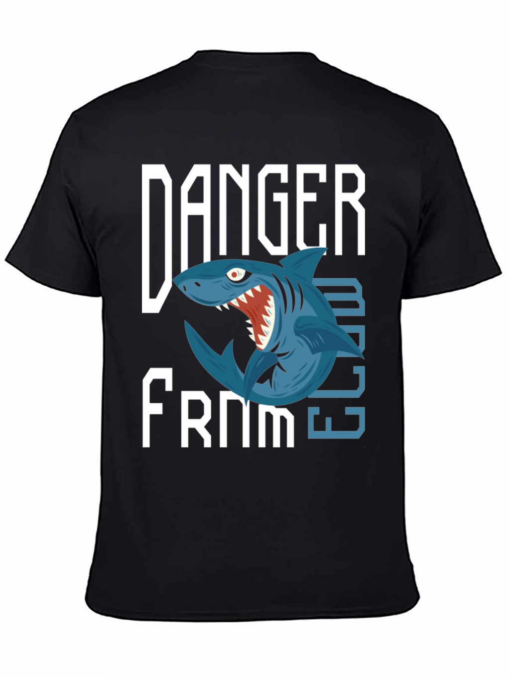 Danger From Below Shark Graphic T-Shirt