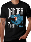 Danger From Below Shark Graphic T-Shirt