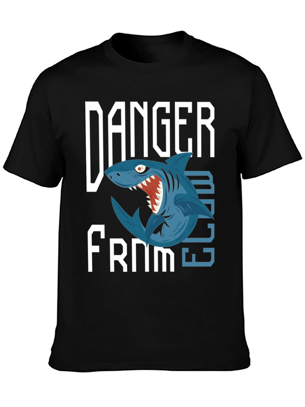 Danger From Below Shark Graphic T-Shirt
