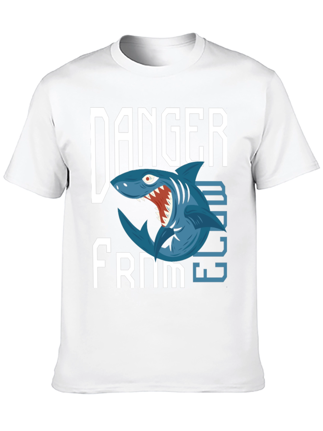 Danger From Below Shark Graphic T-Shirt