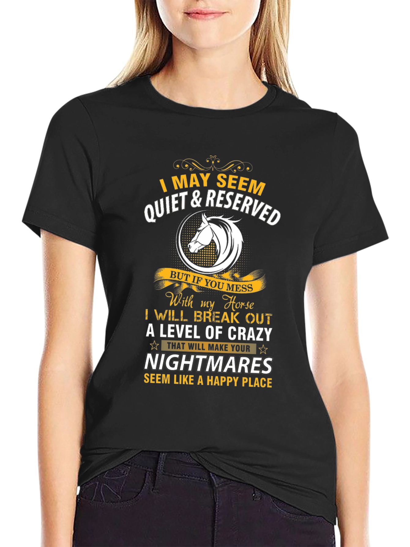 Horse Lover Graphic Tee - Quiet & Reserved
