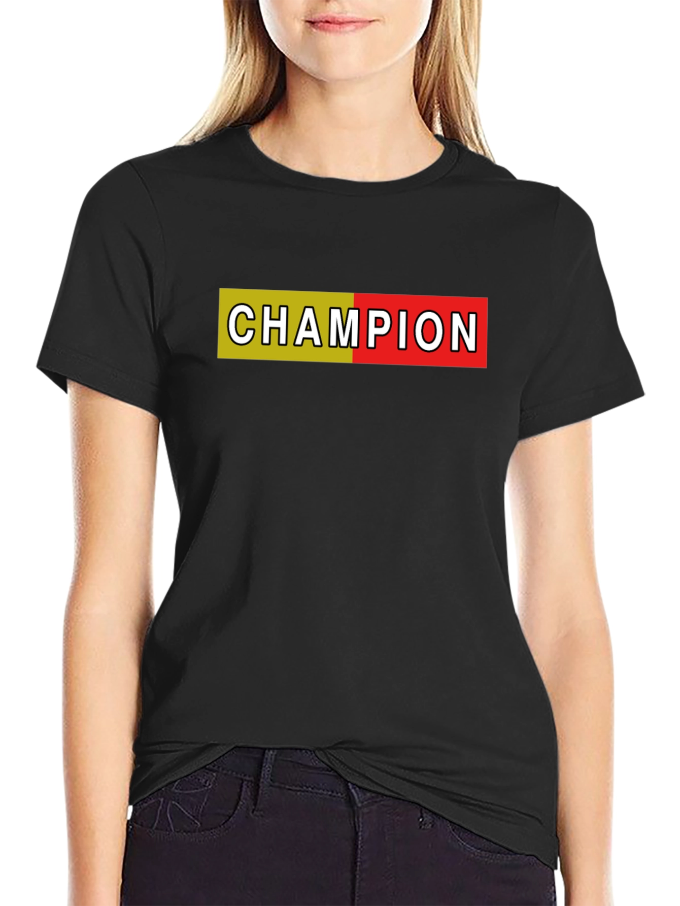 Champion Graphic T-Shirt - Black Cotton Tee