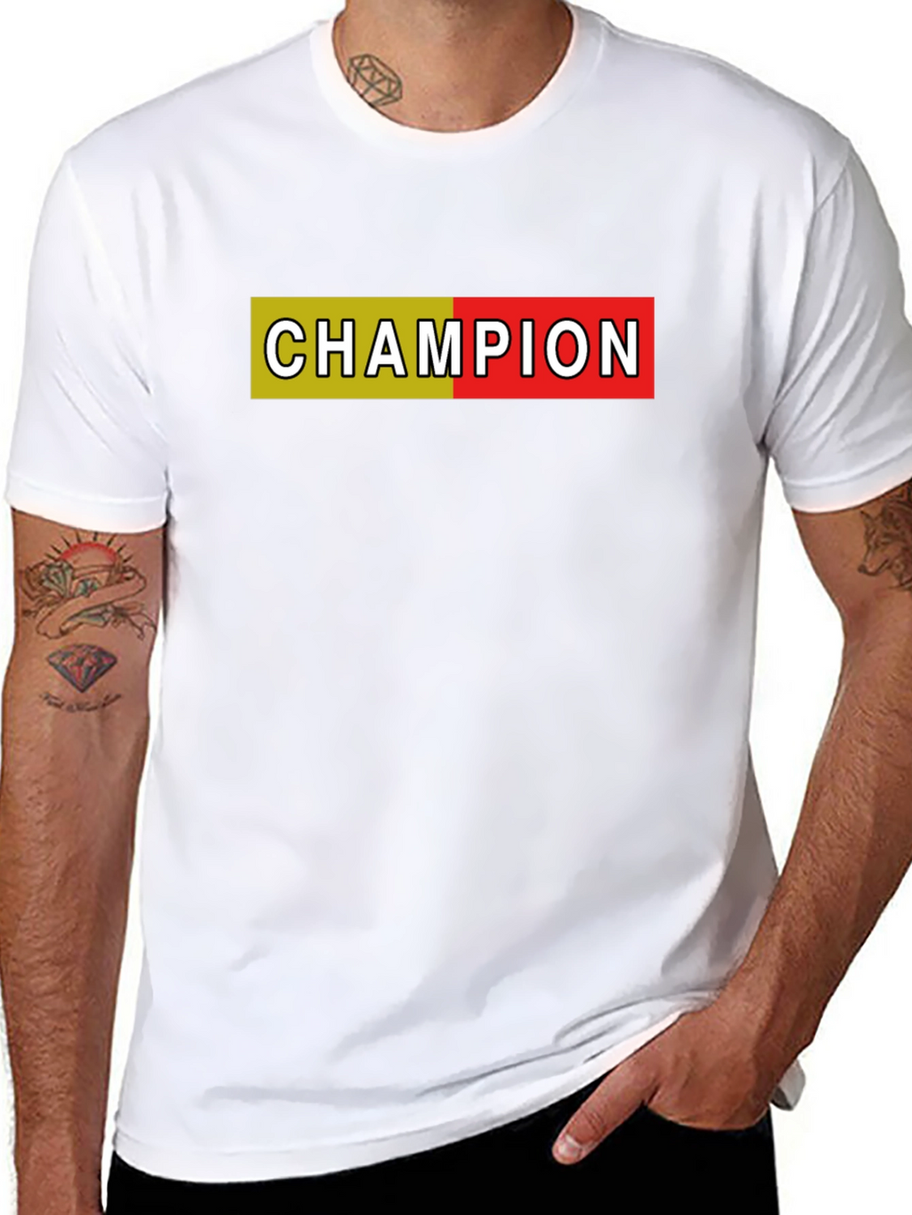 Champion Graphic T-Shirt - Black Cotton Tee