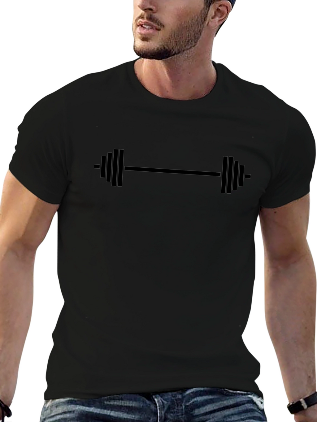 Workout T-Shirt - Barbell Graphic Tee