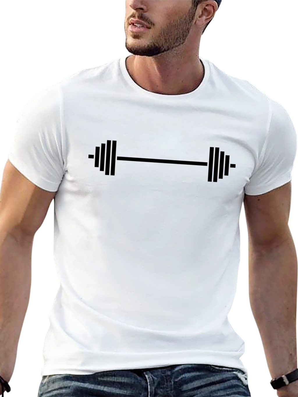 Workout T-Shirt - Barbell Graphic Tee