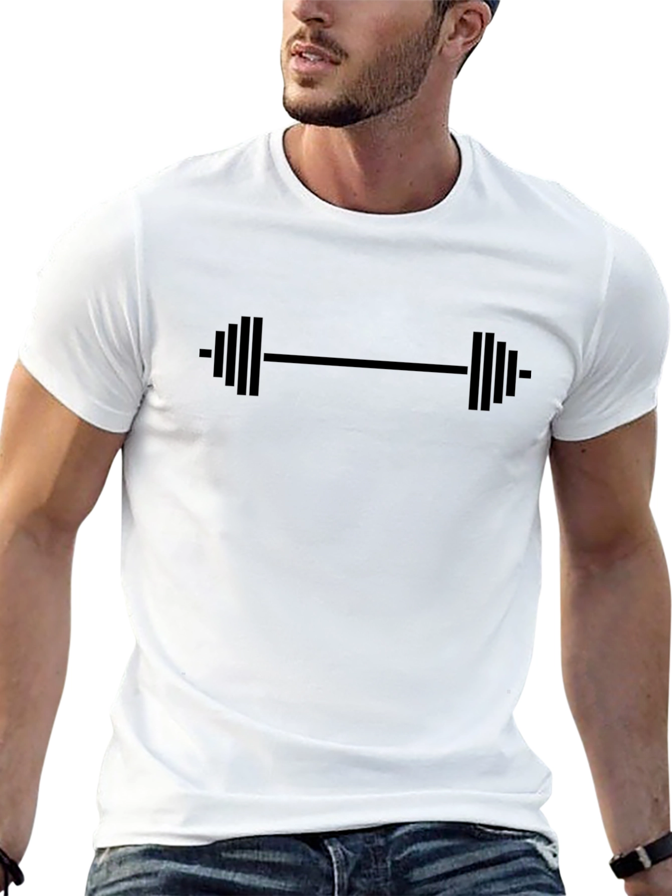 Workout T-Shirt - Barbell Graphic Tee