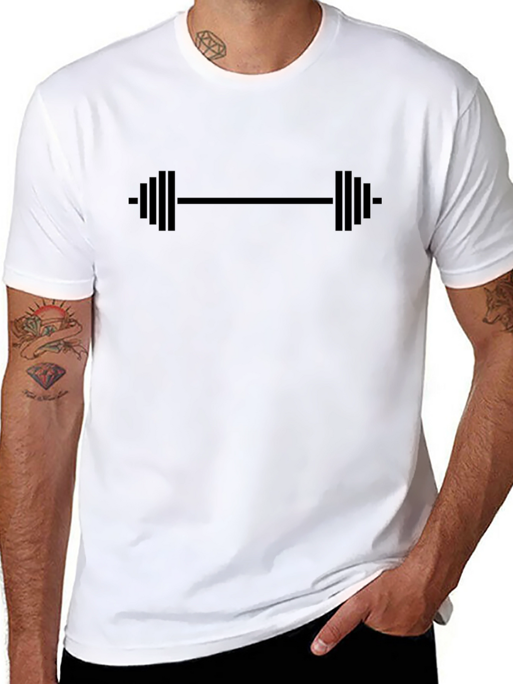 Workout T-Shirt - Barbell Graphic Tee
