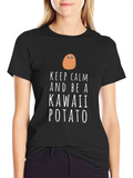 Keep Calm Kawaii Potato T-Shirt - Funny Cute Tee