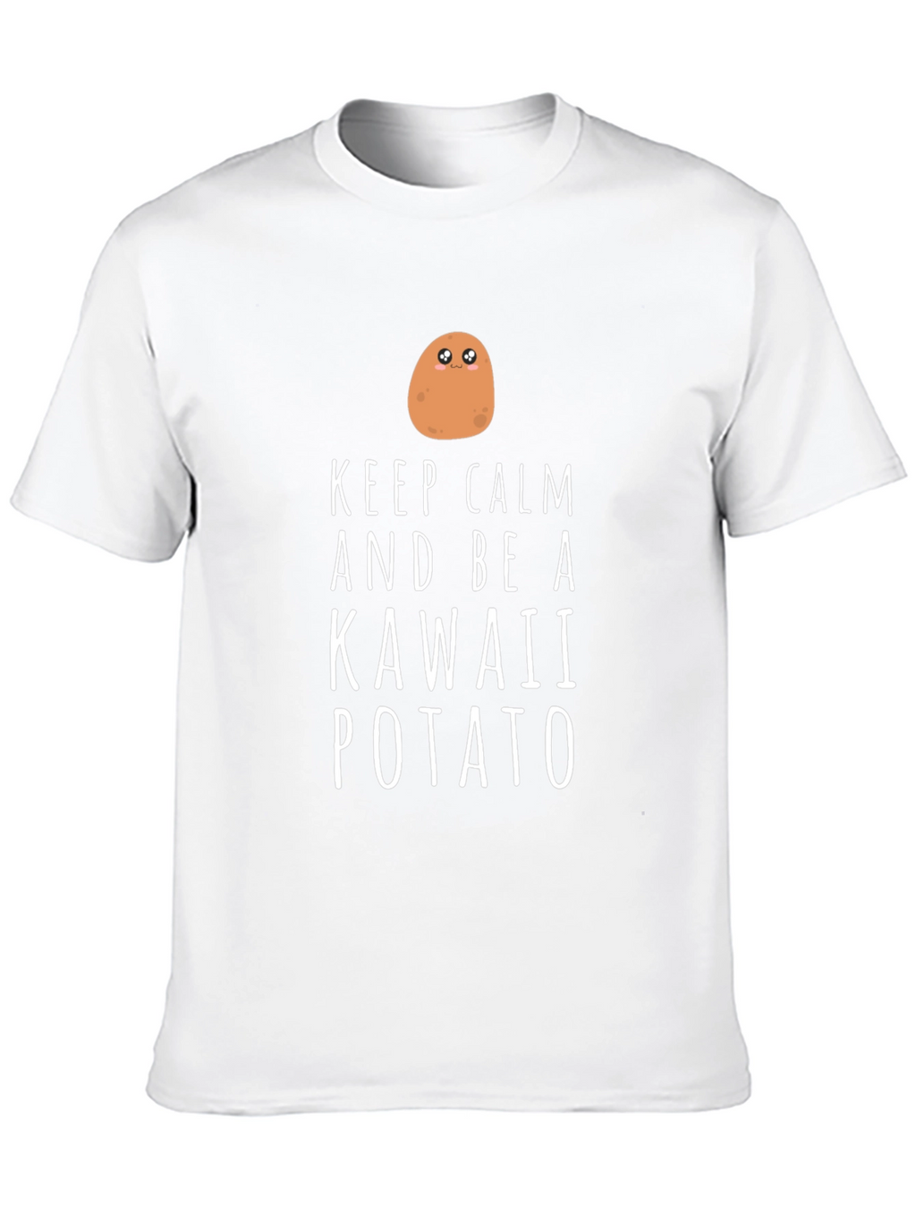 Keep Calm Kawaii Potato T-Shirt - Funny Cute Tee