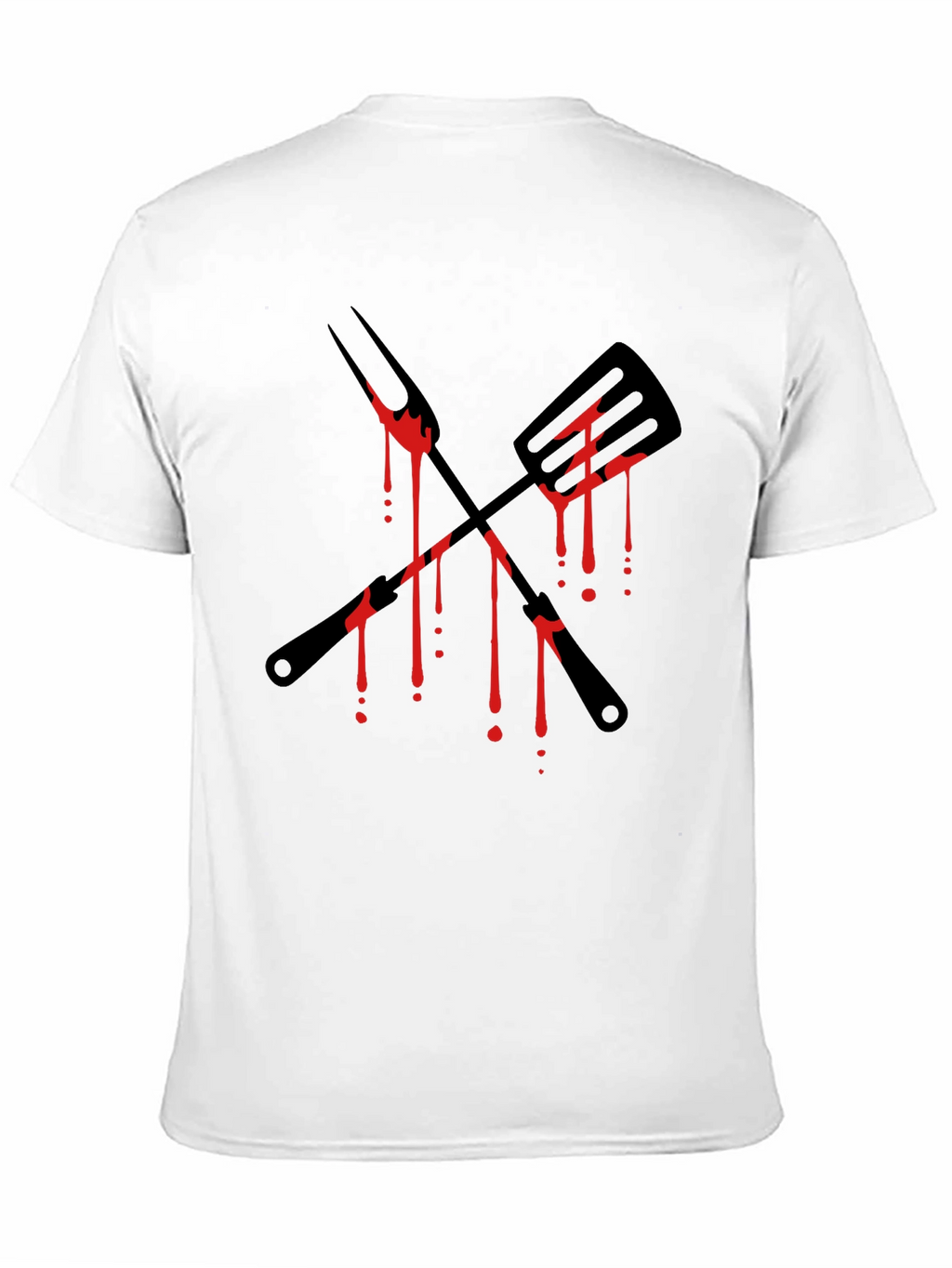 Bloody BBQ Tools Graphic Tee - Grill Master T-Shirt