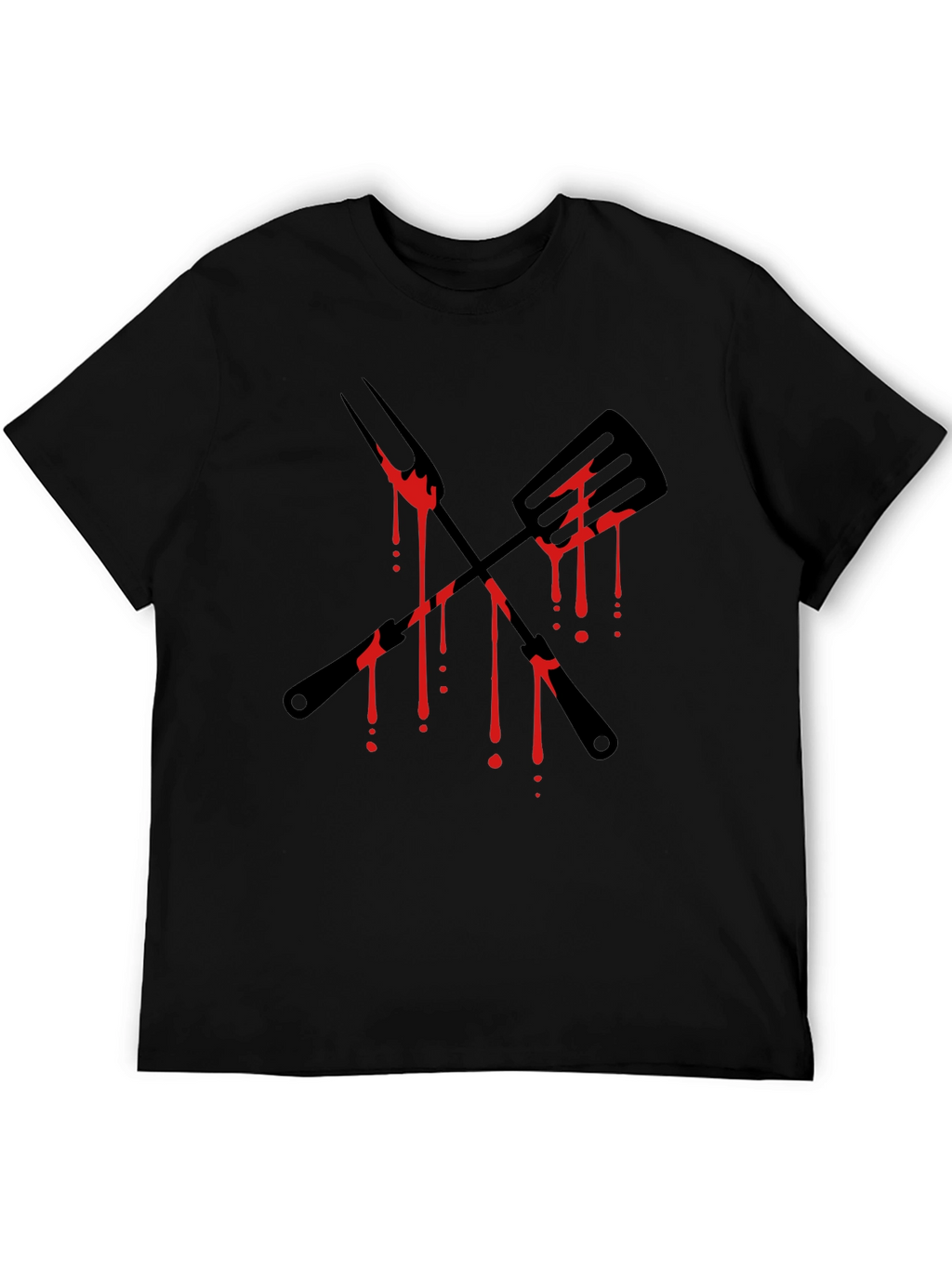 Bloody BBQ Tools Graphic Tee - Grill Master T-Shirt