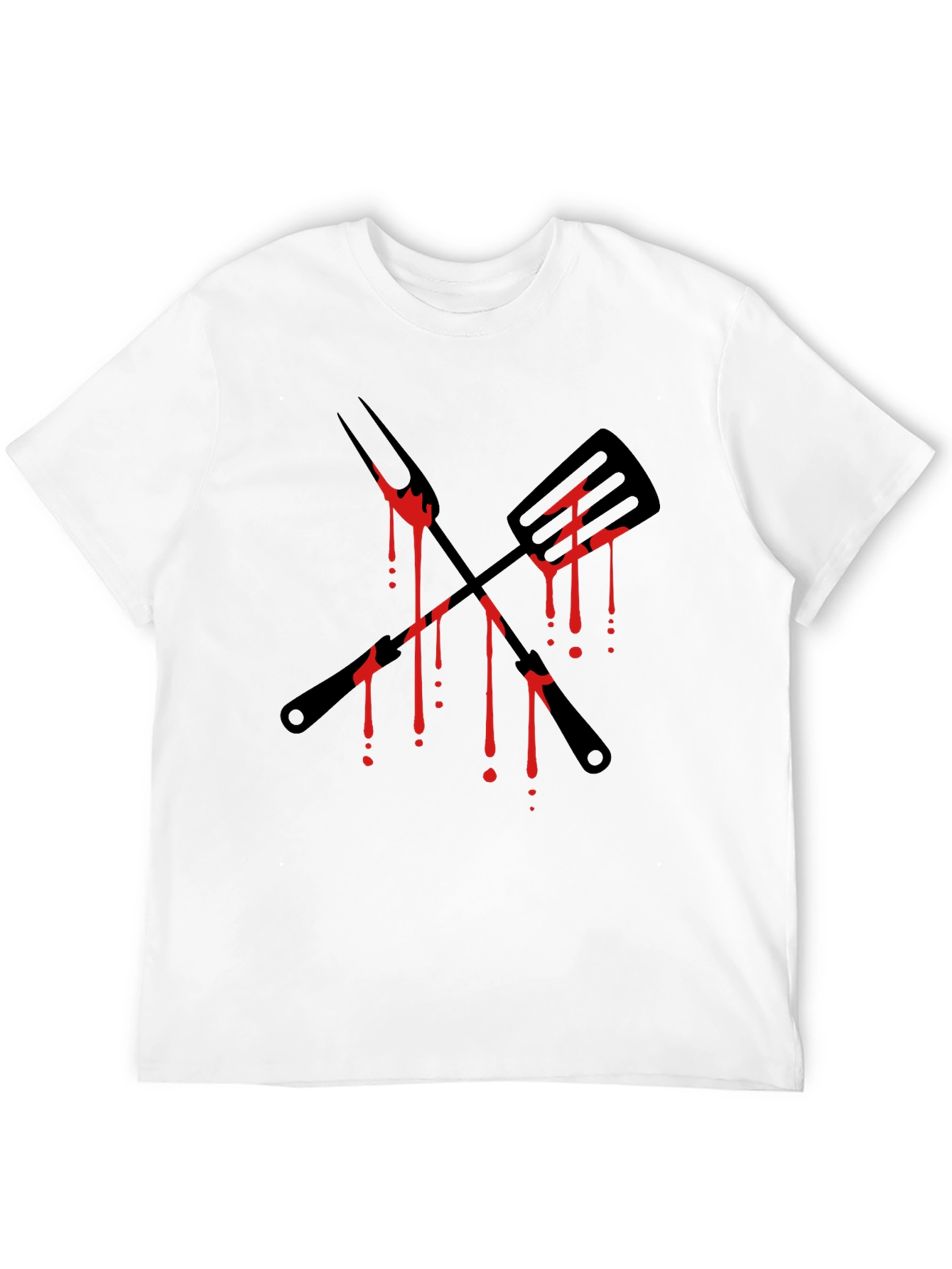 Bloody BBQ Tools Graphic Tee - Grill Master T-Shirt