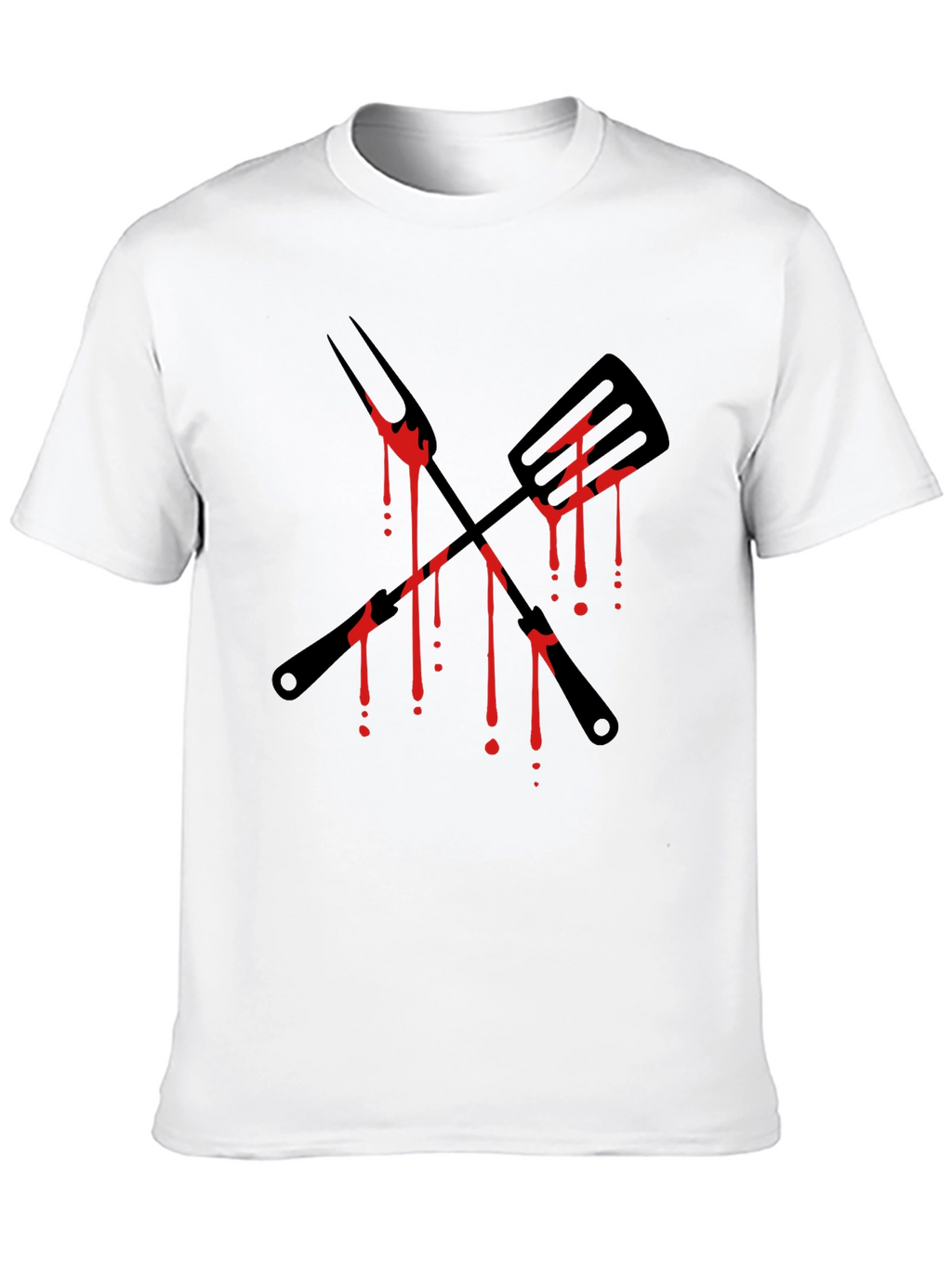 Bloody BBQ Tools Graphic Tee - Grill Master T-Shirt