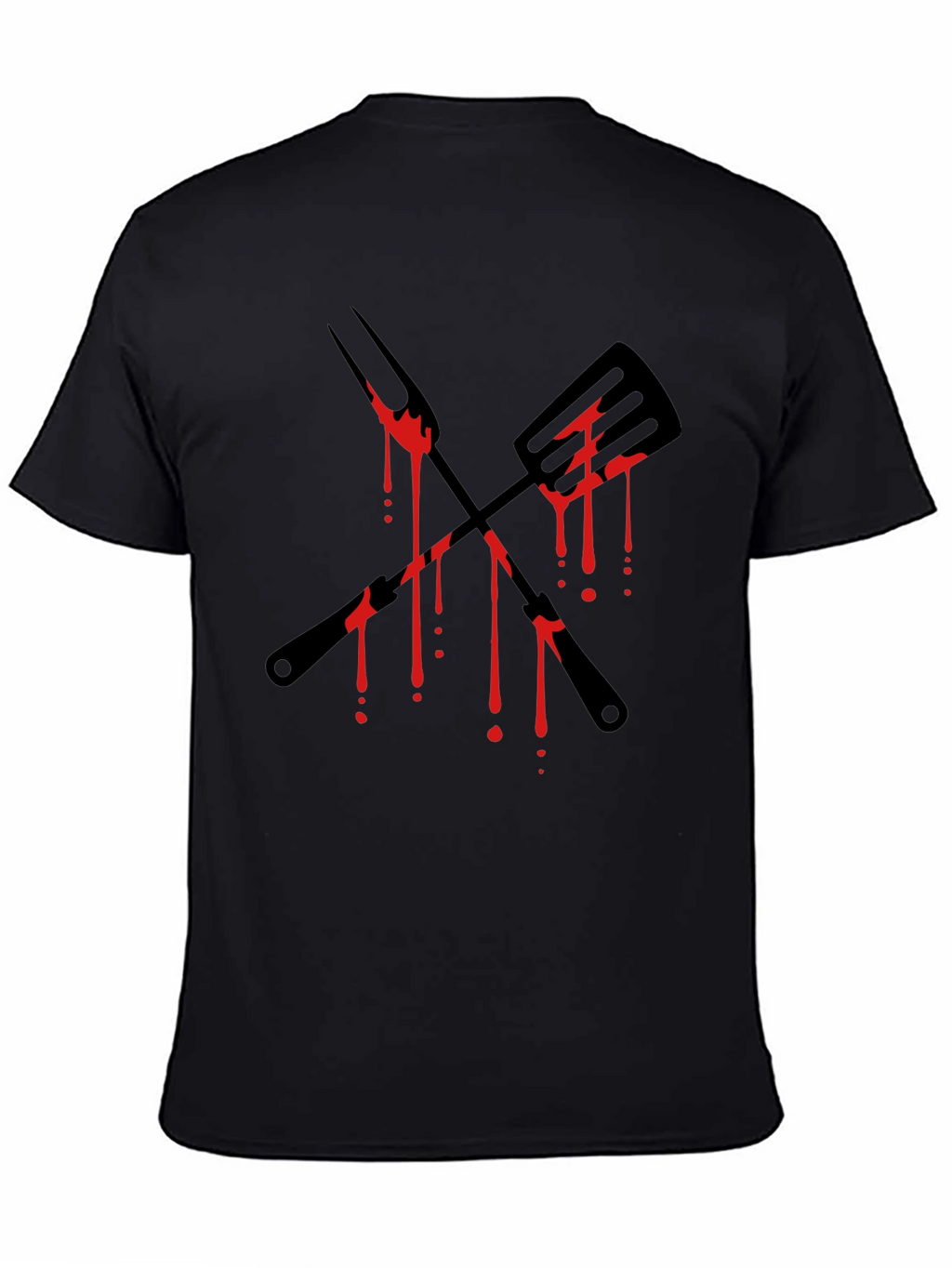 Bloody BBQ Tools Graphic Tee - Grill Master T-Shirt