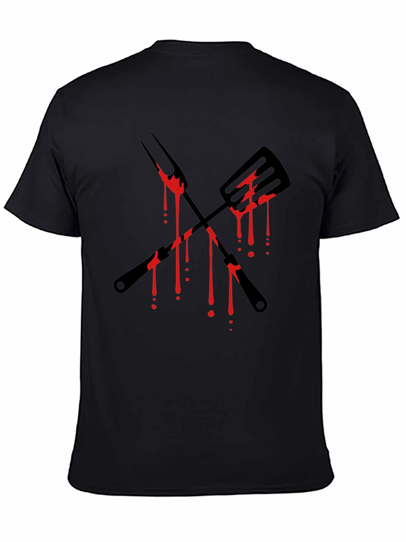 Bloody BBQ Tools Graphic Tee - Grill Master T-Shirt