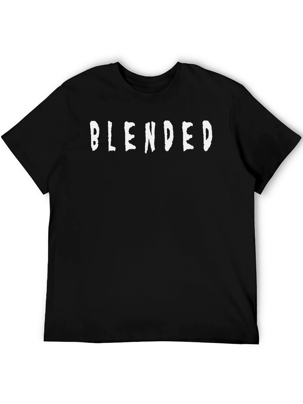 Blended Graphic Tee - Black Cotton T-Shirt