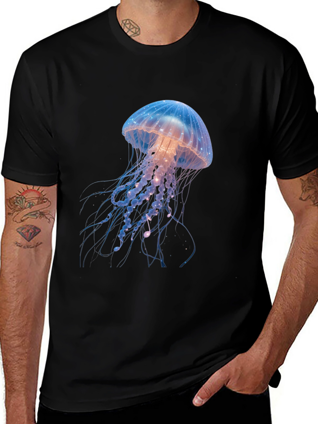 Jellyfish Graphic Black T-Shirt
