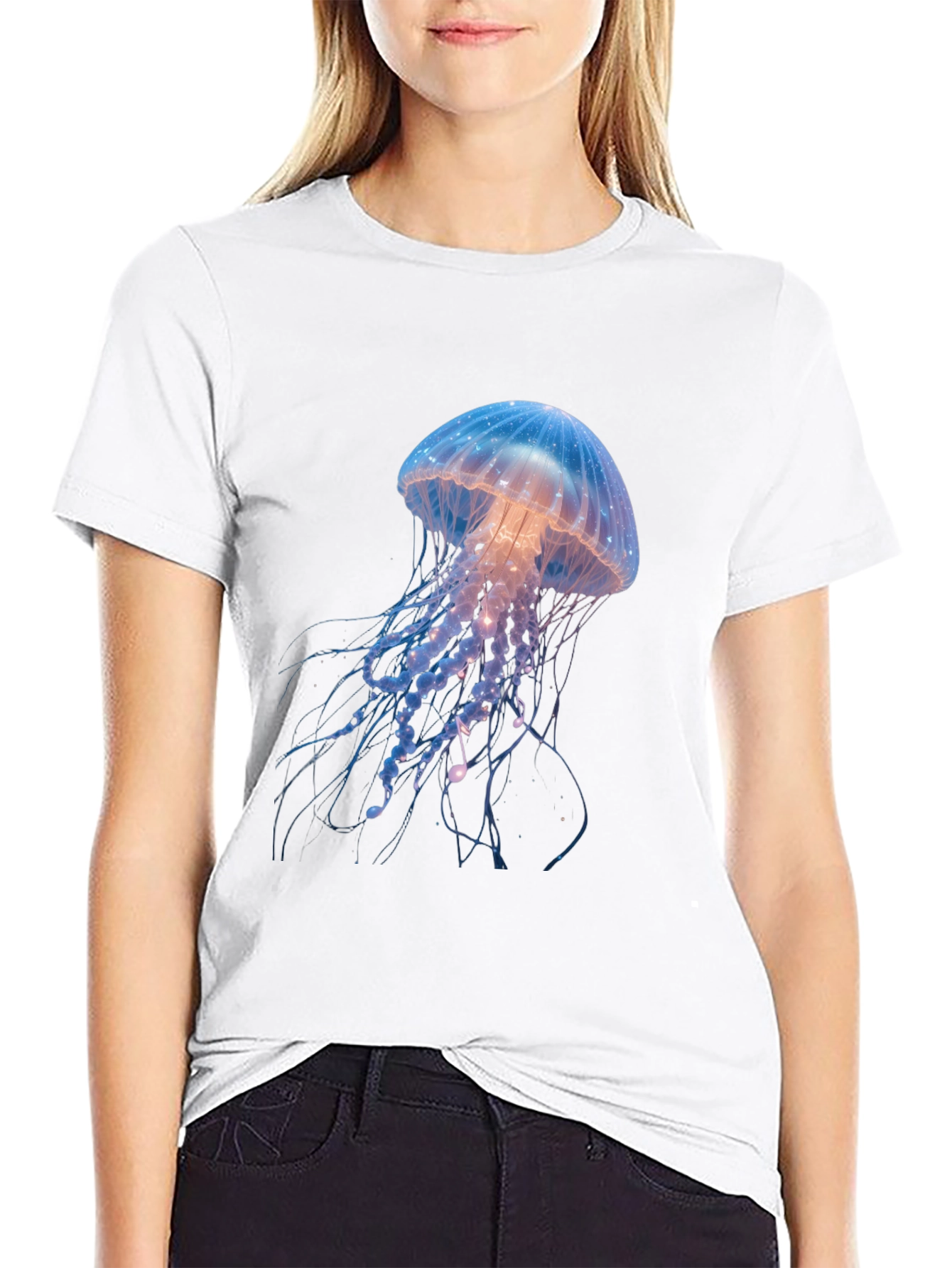 Jellyfish Graphic Black T-Shirt