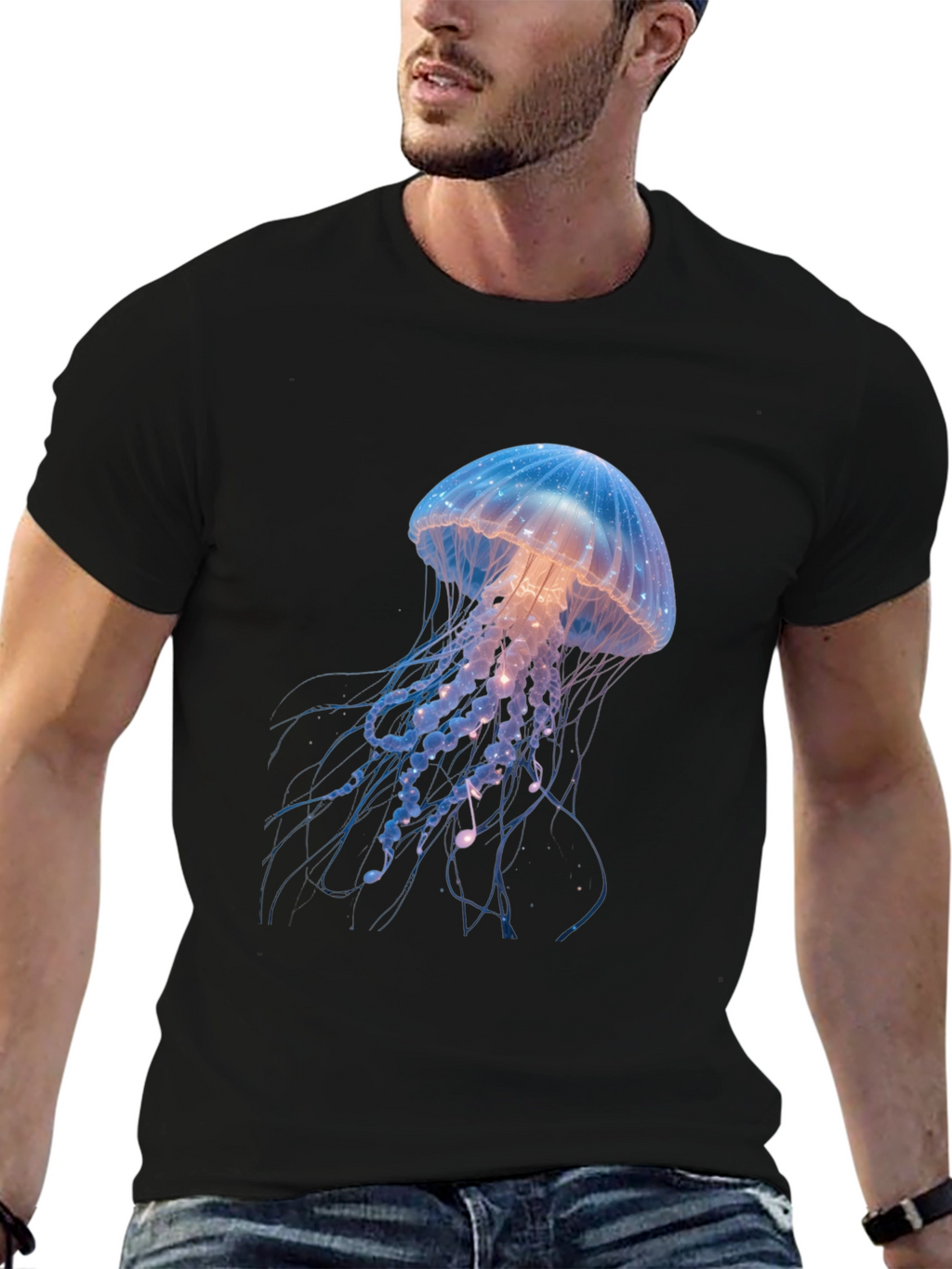 Jellyfish Graphic Black T-Shirt