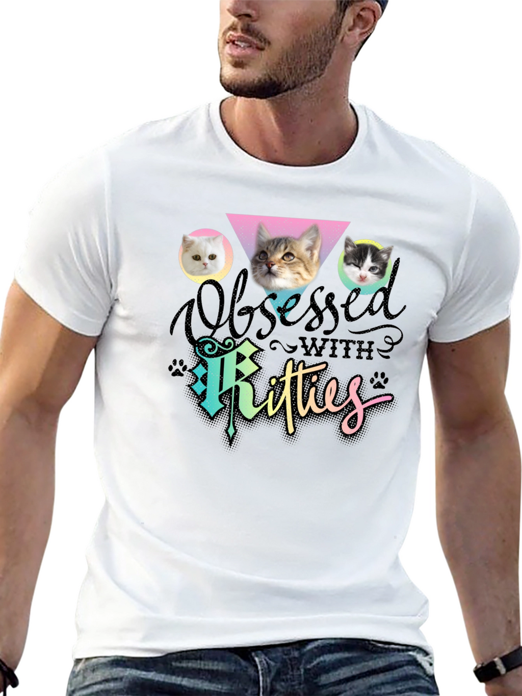 Obsessed with Kitties T-Shirt Cat Lover Tee