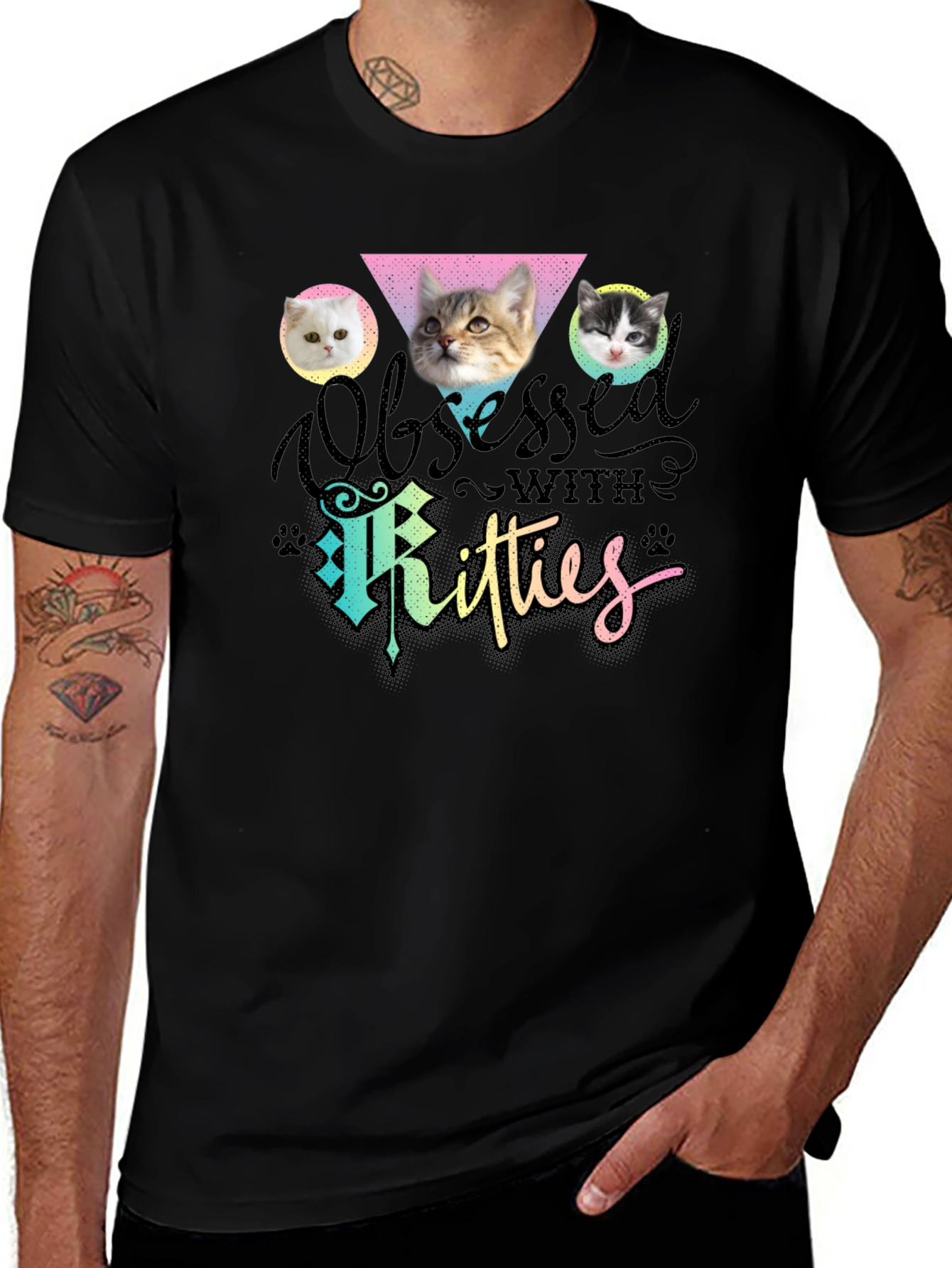 Obsessed with Kitties T-Shirt Cat Lover Tee