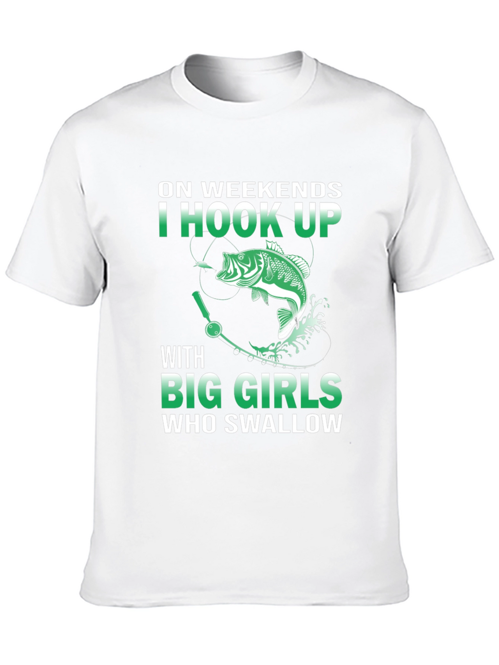 Funny Fishing Hook Up Graphic T-Shirt