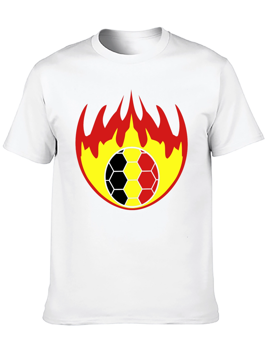 Flaming Soccer Ball Graphic T-Shirt