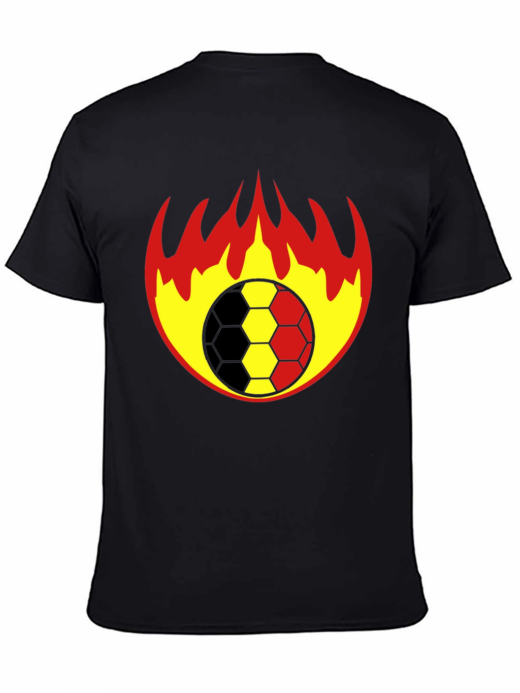 Flaming Soccer Ball Graphic T-Shirt